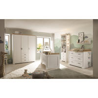 BABYZIMMER Jasmin in Anderson Pine mit Absetzungen in Artisan Eiche 7 teiliges Kinderzimmer Komplett Set - Beige/Braun, Holzwerkstoff (80/200/120cm)