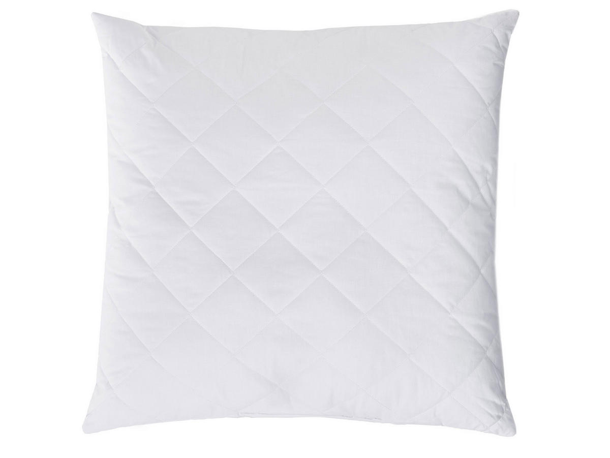 KISSEN, 80x80 cm, 50% Polyester, 50% Baumwolle, Weiß - Weiß, Textil (80/80cm) - Zollner