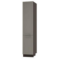 APOTHEKERSCHRANK Kvantum 2D14K/40/kargo Beige Matt / Lava Matt 40 / 59 / 207cm - Dunkelgrau/Beige, Holz/Holzwerkstoff (40/207/59cm) - Feldmann-Wohnen