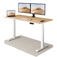 SCHREIBTISCH Elektrisch Höhenverstellbarer HomeOne 160x80cm Weiß/Eiche mit Memory-Funktion, Anti-Kollisions Technologie - Eichefarben/Weiß, Holzwerkstoff (80/160/72cm) - Desktronic