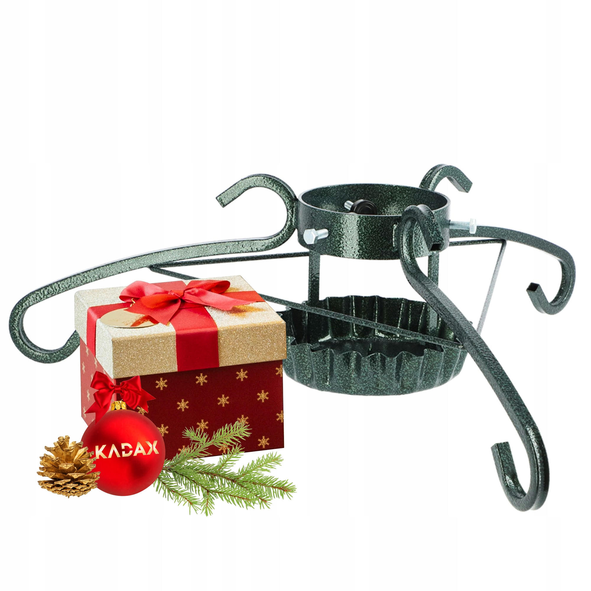 WEIHNACHTSBAUMSTÄNDER aus Stahl 61 cm, grün - Grün, Kunststoff/Metall (19.5cm) - KADAX