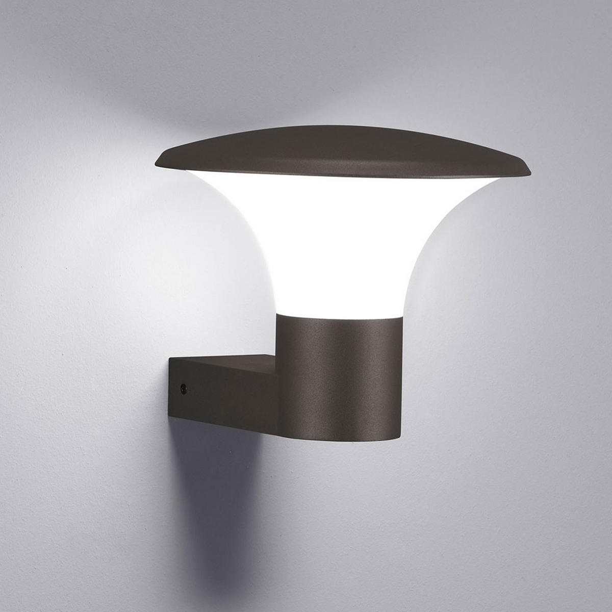 LED AUSSEN-WANDLEUCHTE KONGO Anthrazit - Anthrazit, Metall (26/26/21cm)
