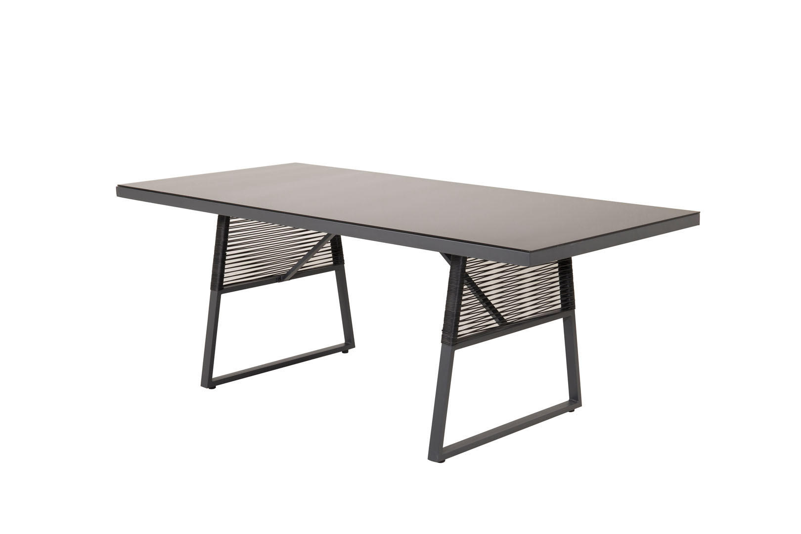 GARTENTISCH Schwarz - Schwarz, Holzwerkstoff (193/90/77cm) - ebuy24