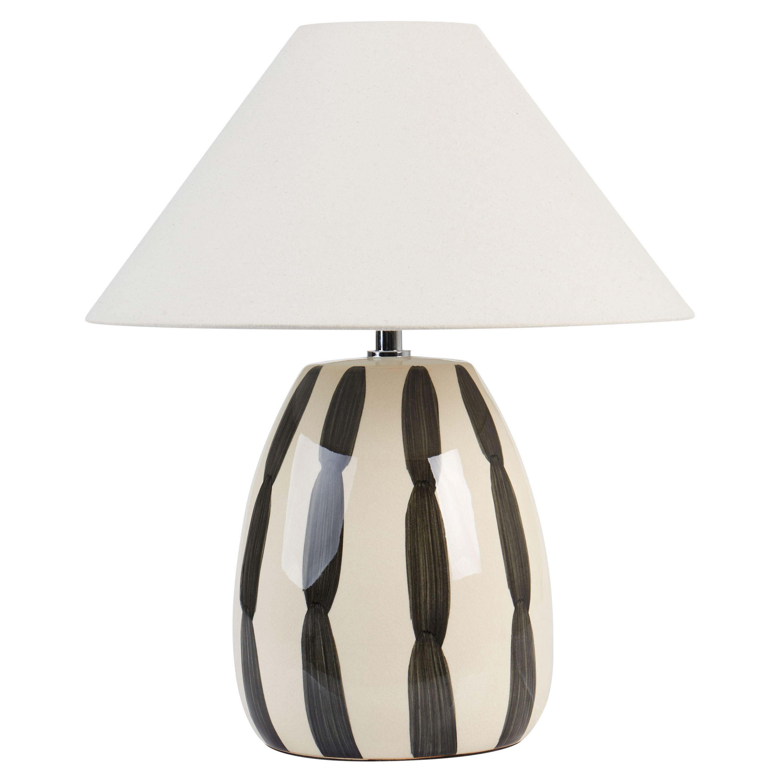 TISCHLAMPE Beige Luchetti - Beige/Schwarz, Keramik (35/35/43cm) - Beliani