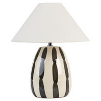 TISCHLAMPE Beige Luchetti - Beige/Schwarz, Keramik (35/35/43cm) - Beliani