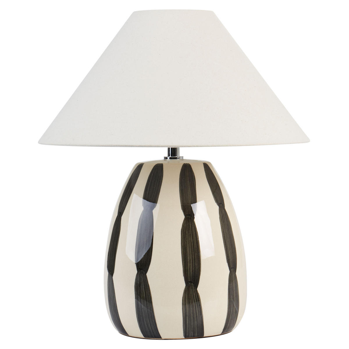 TISCHLAMPE Beige Luchetti - Beige/Schwarz, Keramik (35/35/43cm) - Beliani