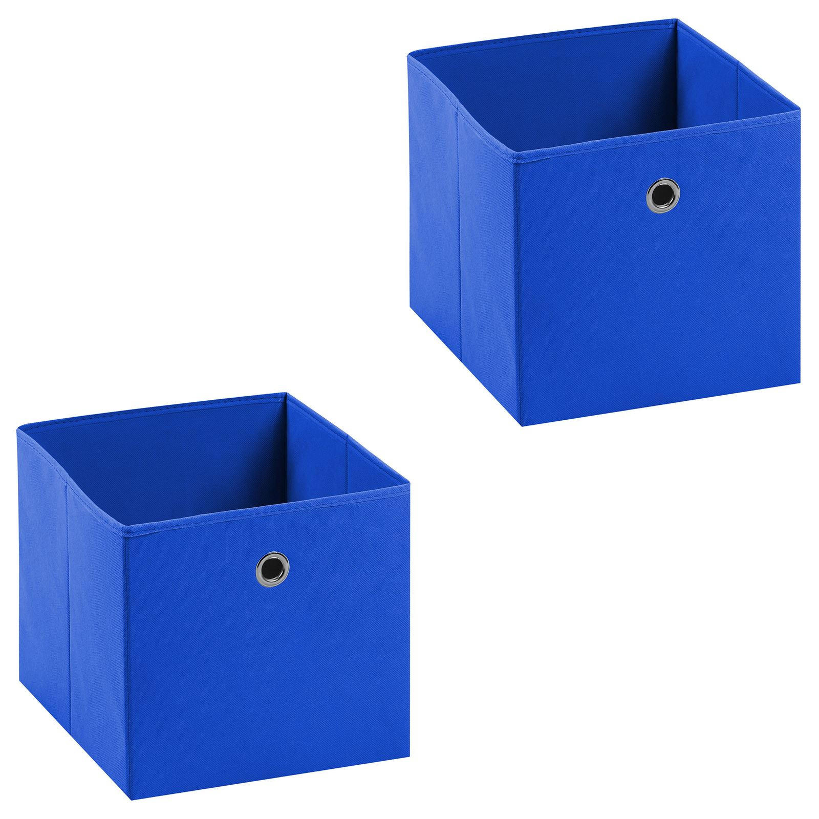 FALTBOX ELA 2ER-SET - Blau, Textil (27/27/27cm) - IDIMEX