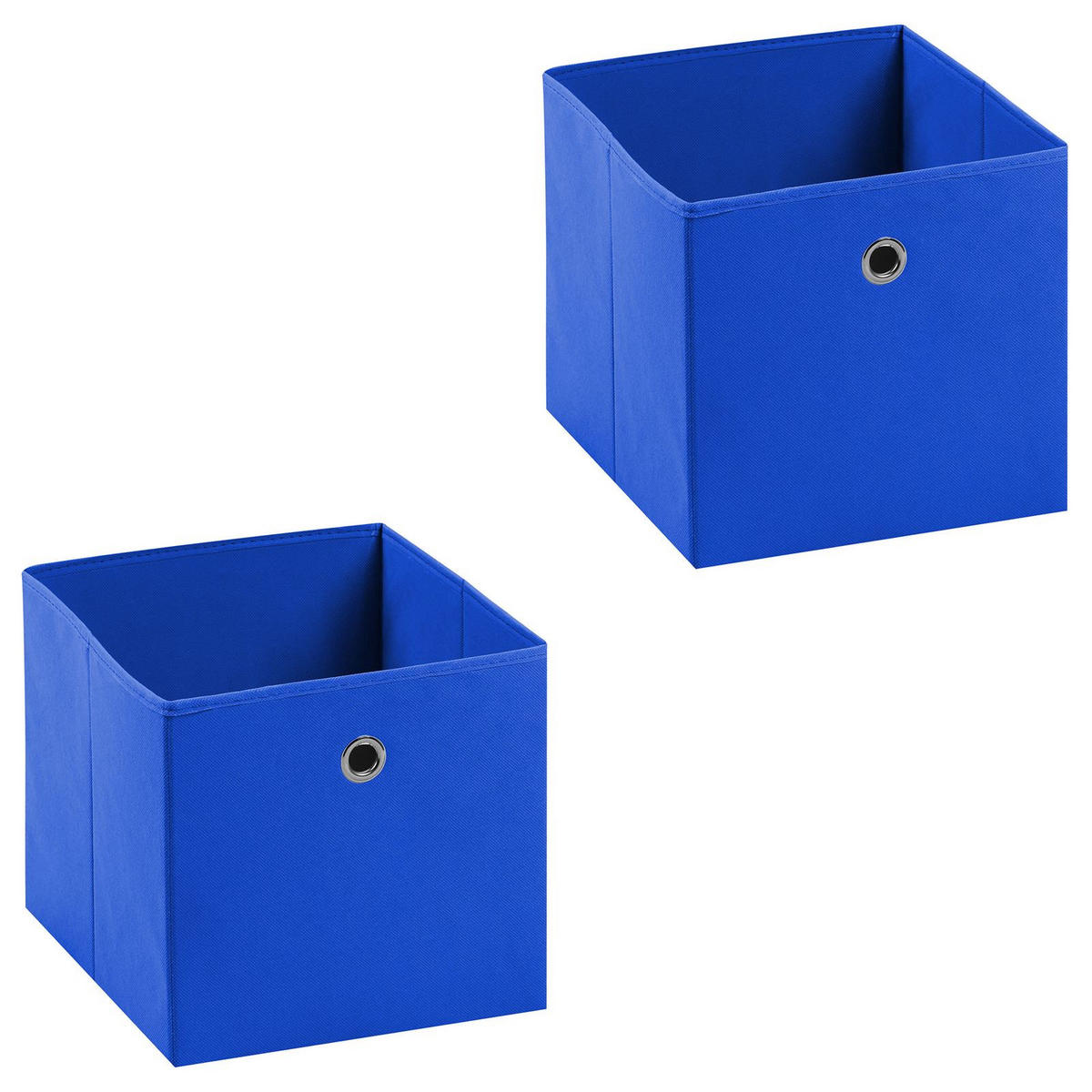 FALTBOX ELA 2ER-SET - Blau, Textil (27/27/27cm) - IDIMEX