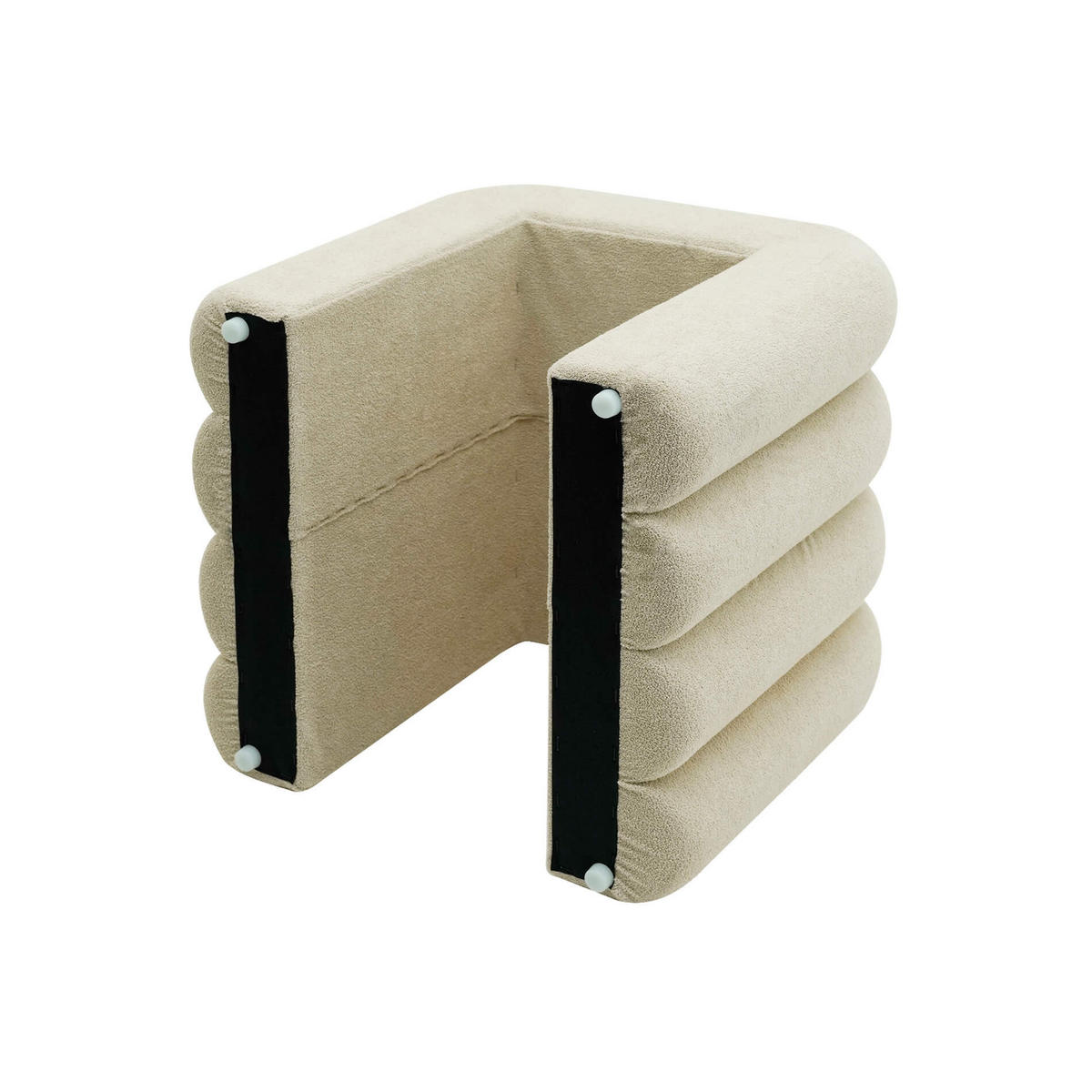 POUF 2er Set Beige 38/40/40 cm - Beige, Textil (40/40/38cm) - Mobili Rebecca