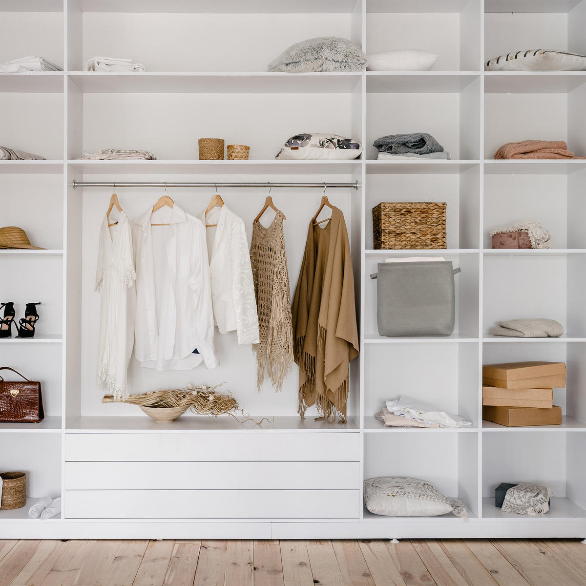 AUFBEWAHRUNGSKORB - Grau, Textil (33/33/33cm) - Relaxdays