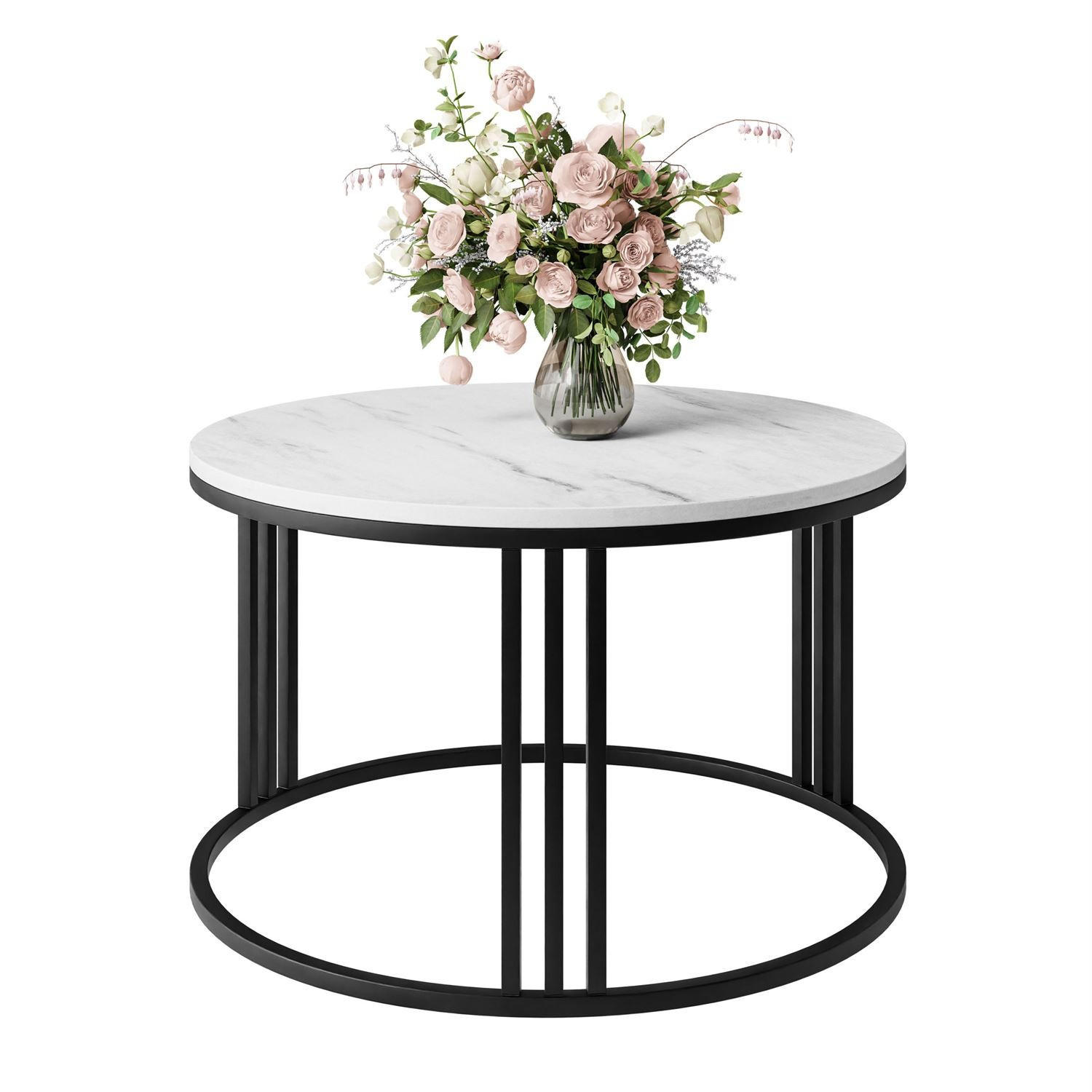 Lookway Couchtisch Schwarz 70x48x70 cm