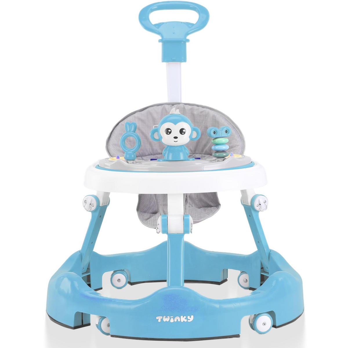 LAUFLERNWAGEN mit Spielset & Bodenmatte Blau - Blau, Kunststoff (70/70cm) - Twinky