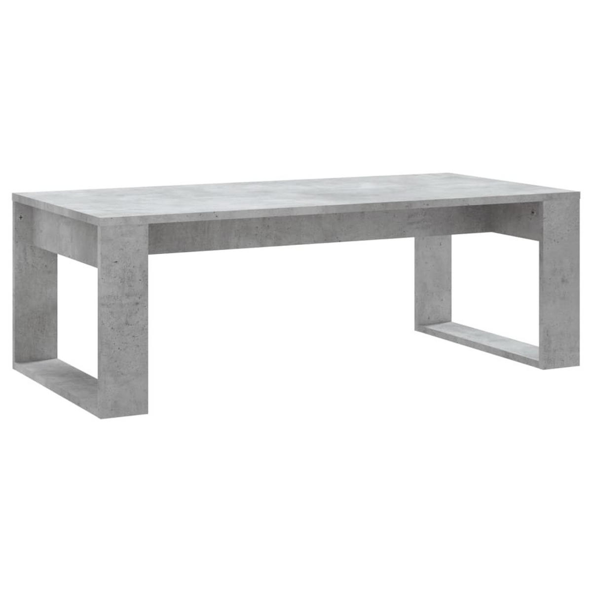 COUCHTISCH 102/50/35 cm aus Holzwerkstoff Betongrau - Hellgrau, Holz (50/102/35cm) - vidaXL