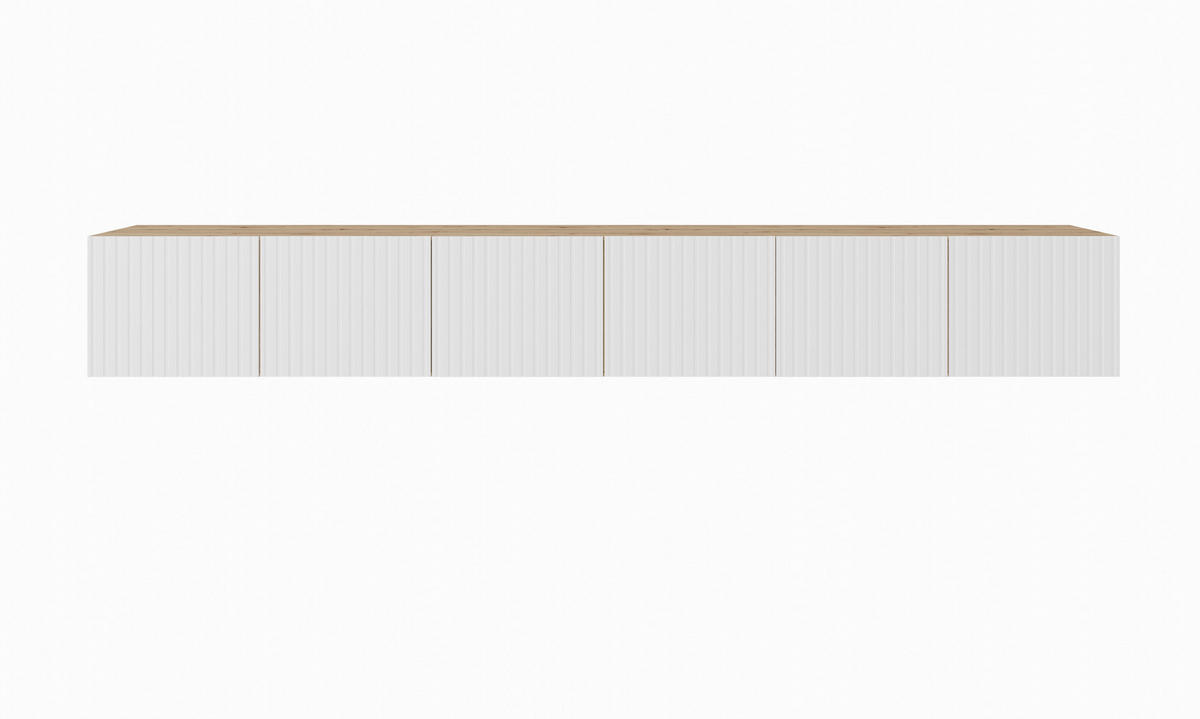 TV-SCHRANK MIO - Eiche Artisan/Weiß, Holzwerkstoff (300/41/40cm) - Meblini