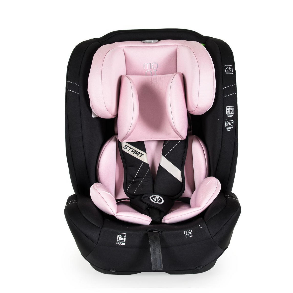 KINDERSITZ i-Size Start rosa (76-150cm) Kopfstütze verstellbar, Kuscheltier - Rosa, Kunststoff (45/60/46cm) - Moni