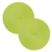 PLATZSET 2er Set Polypro Anis 35 cm rund - Limette, Kunststoff (35cm) - TiborTex