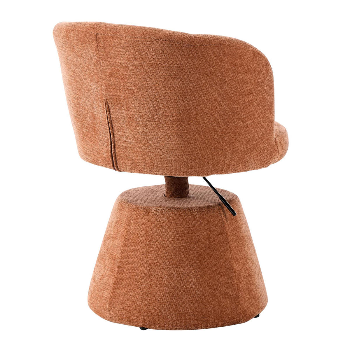 DREHSTUHL Höhenverstellbar 360° Barhocker Chenille - Orange, Textil (57.5/92.5/60cm) - Urban Meuble