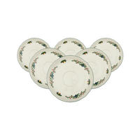 KOMBI-UNTERTASSEN Marieluise Weihnachten weiß-grün ø 14,8 cm 6er Set - Weiß/Grün, Keramik (14.8cm) - Seltmann Weiden