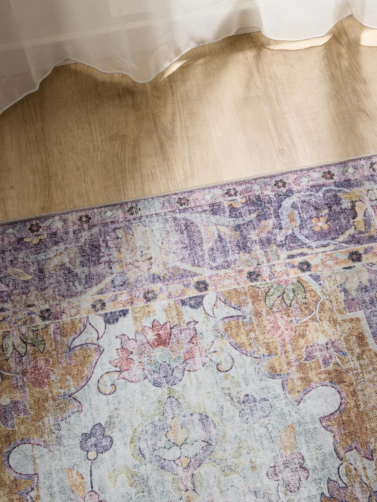 VINTAGE-TEPPICH George waschbar 120x170 cm - Lila/Multicolor, Kunststoff (120/170cm) - benuta