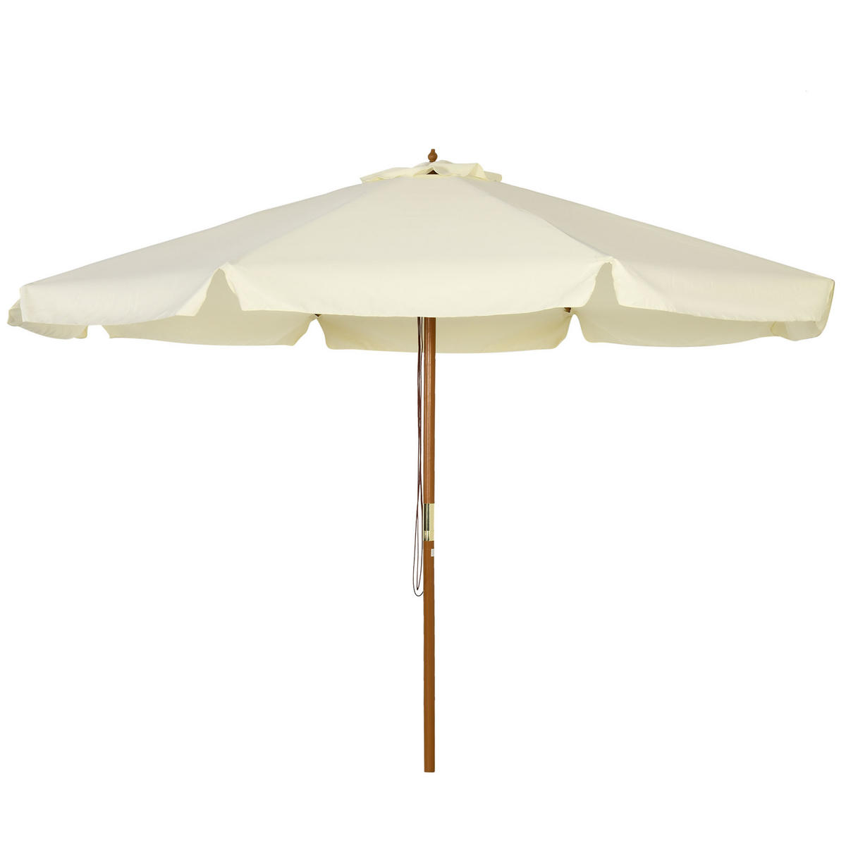 SONNENSCHIRM DE-11419 rund, Bambus, Ø 3 m Beige - Beige, Holzwerkstoff (325/325cm) - ComfortXL