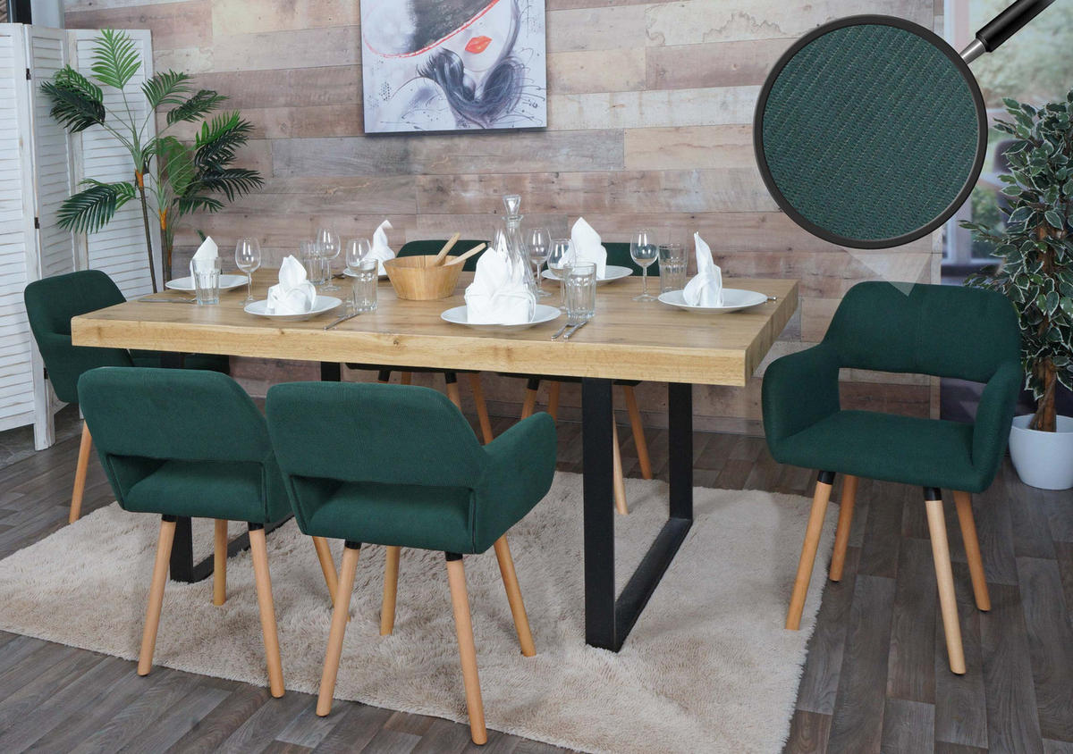 ESSZIMMERSTUHL Grün - Grün, Textil (56/80/53cm) - MCW