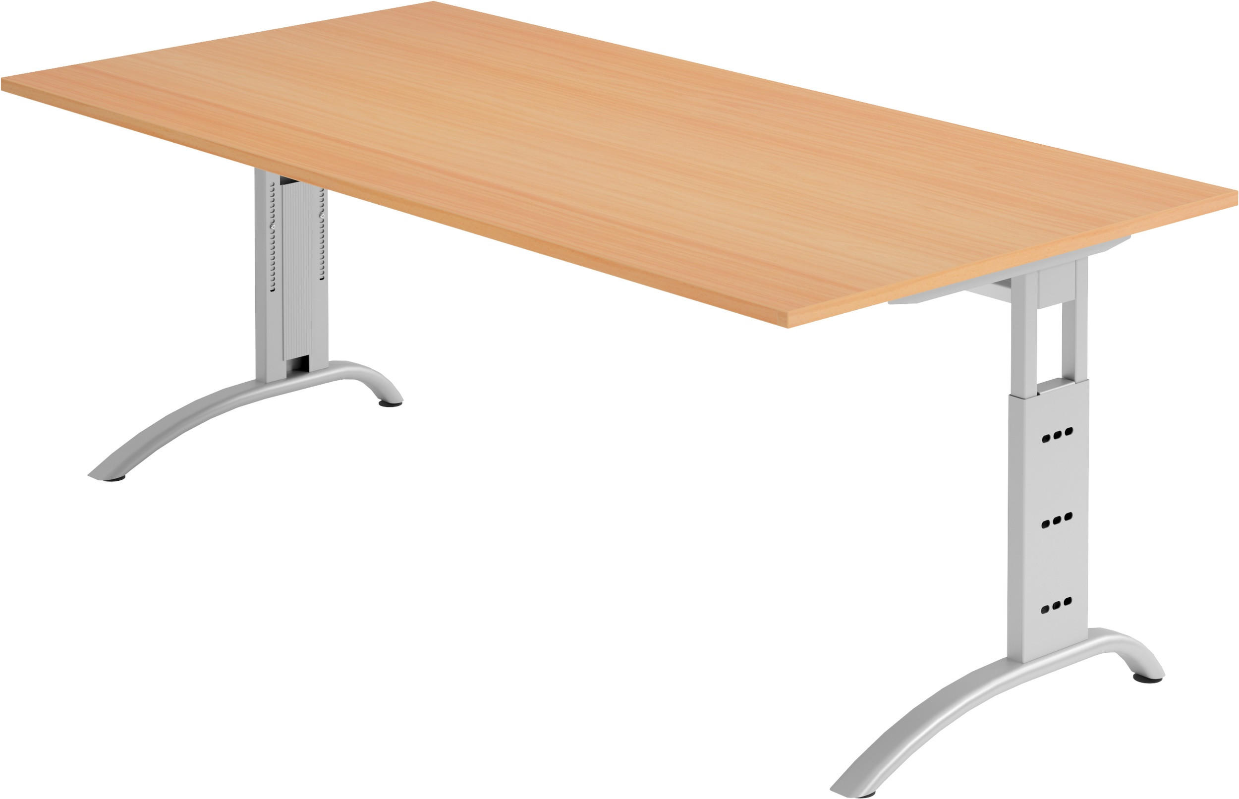 SCHREIBTISCH Serie-F 100/200/74 cm in Buchefarben - Buchefarben, Holzwerkstoff (100/200/74cm) - bümö