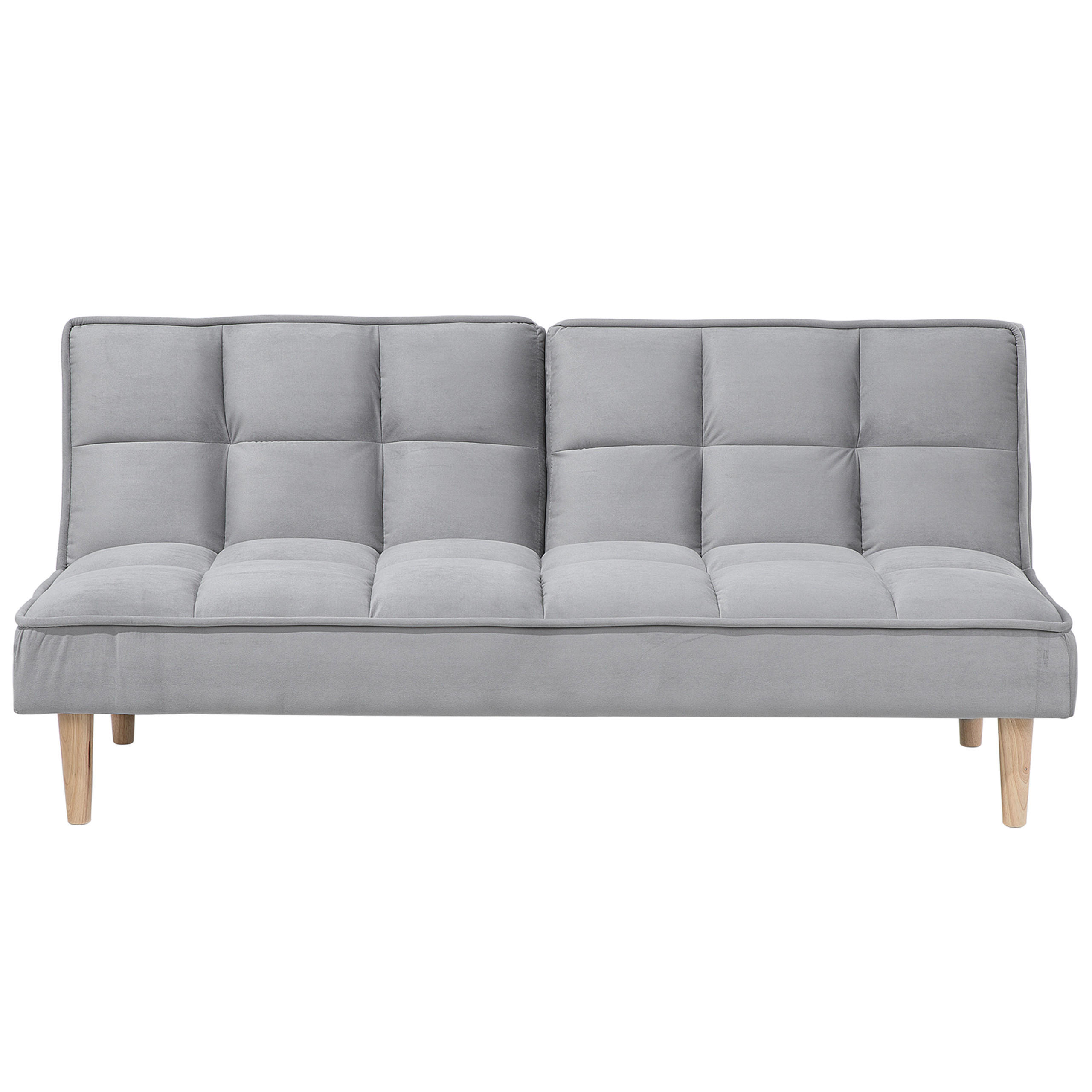 3-SITZER-SCHLAFSOFA Polyester Grau Siljan - Hellgrau, Textil (177/80/80cm) - Beliani