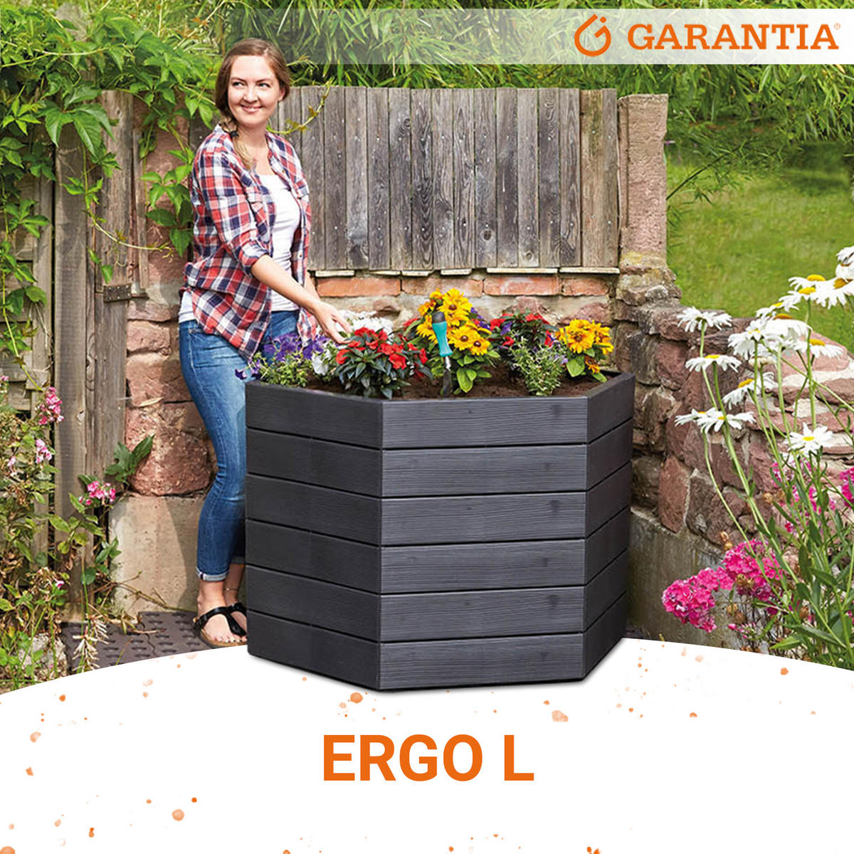 HOCHBEET-SYSTEM L, 6 Paneele inkl. Verbinder - Braun, Kunststoff (110/25/110cm) - GARANTIA