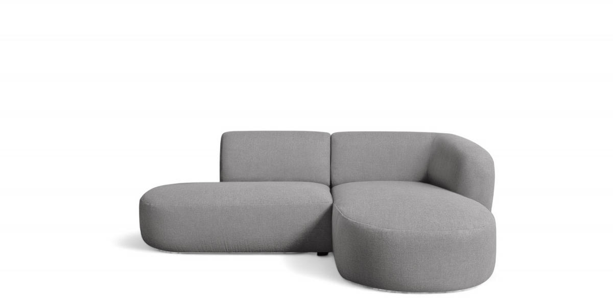 ECKSOFA Babette - Grau, Holzwerkstoff/Textil (242/188cm) - Fun Möbel