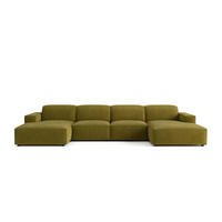 ECKSOFA Cursal U-Form, Stoff Salvador, Olive - Olivgrün, Holz (364/166cm) - Kaiser Möbel