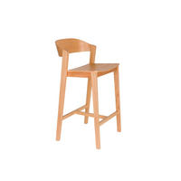 BARHOCKER Wooz mit Rückenlehne 65 cm Naturel - Naturfarben, Holz (52/89.4/47.5cm) - Housecraft Living