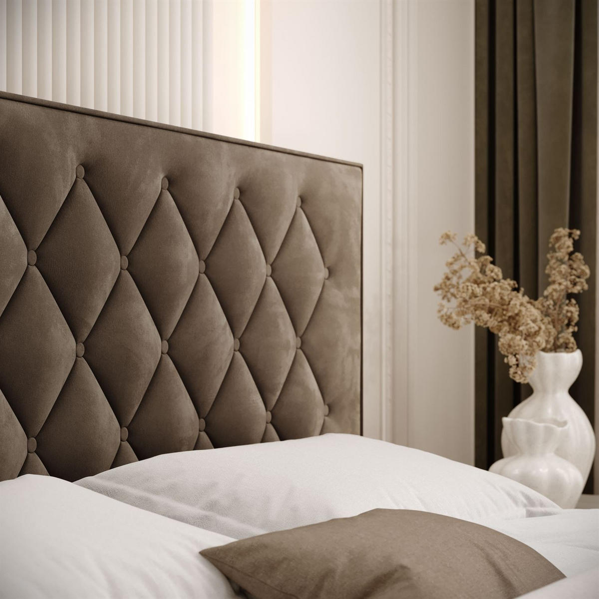 POLSTERBETT INEZ mit Bettkasten 160x200 cm Royal Velvet 196 - Braun, Textil (160/200cm) - Lookway