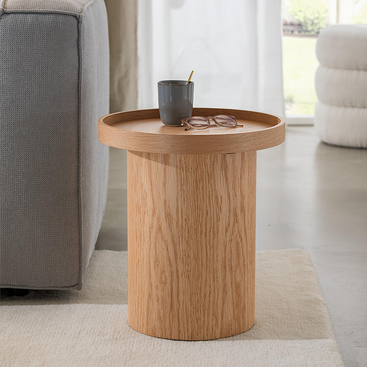 BEISTELLTISCH - Eichefarben, Holzwerkstoff (40/40/45cm) - home24