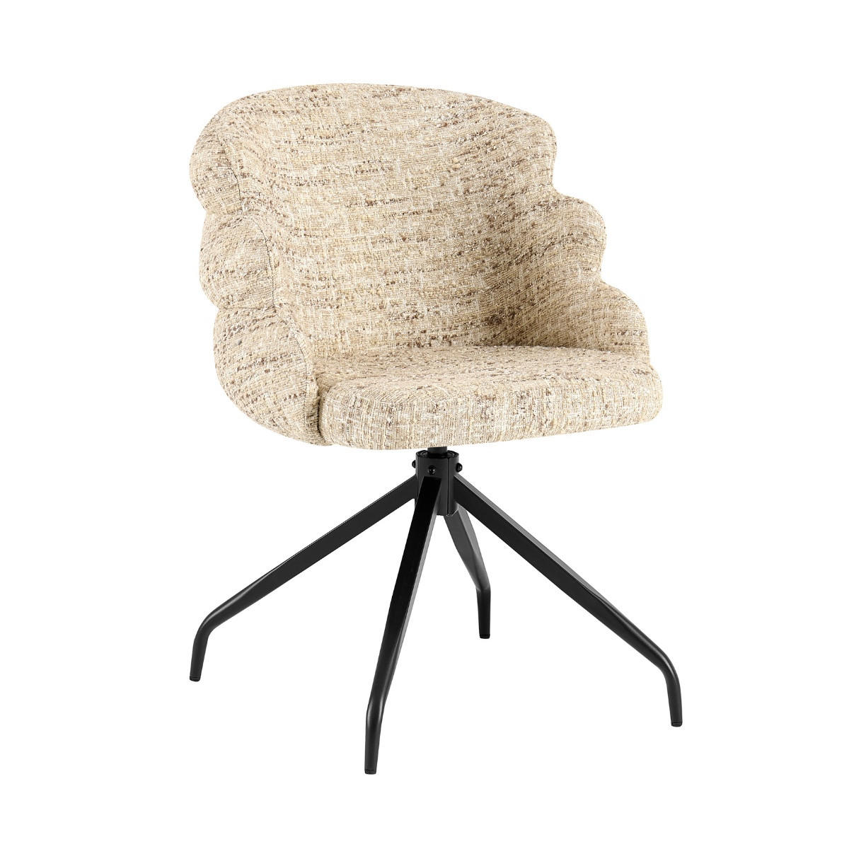 ESSZIMMERSTUHLE 2er Set Drehbar aus Stoff, taupe - Taupe, Textil (60/83/67cm) - Giga Meubel