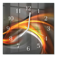 WANDUHR 30x30 cm - Abstraktion - Multicolor, Glas (30/30/0.4cm) - TULUP