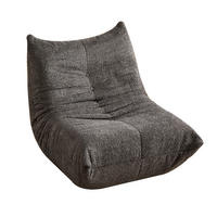 SITZSACK Ergonomischer aus Chenille & Memory-Schaum, Montagefrei - Grau, Textil (94/71/101cm) - Urban Meuble