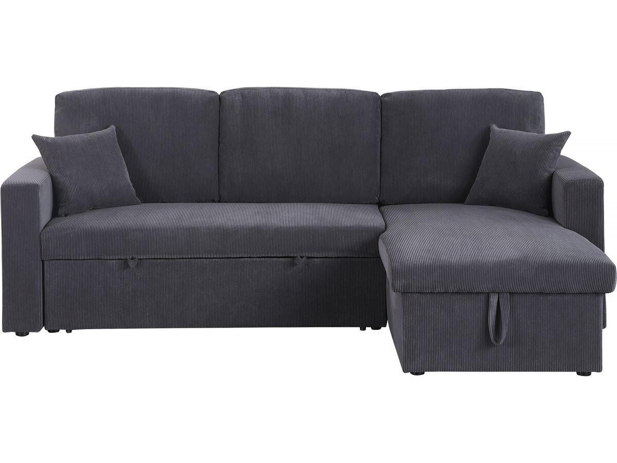 ECKSOFA alain Grau - Grau, Textil (145/221cm) - Habitat Garten