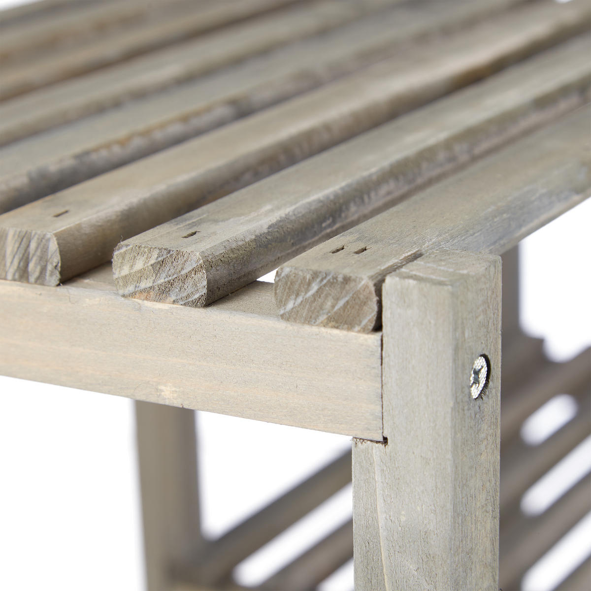 BLUMENREGAL - Grau, Holz (89/70/27cm) - Relaxdays