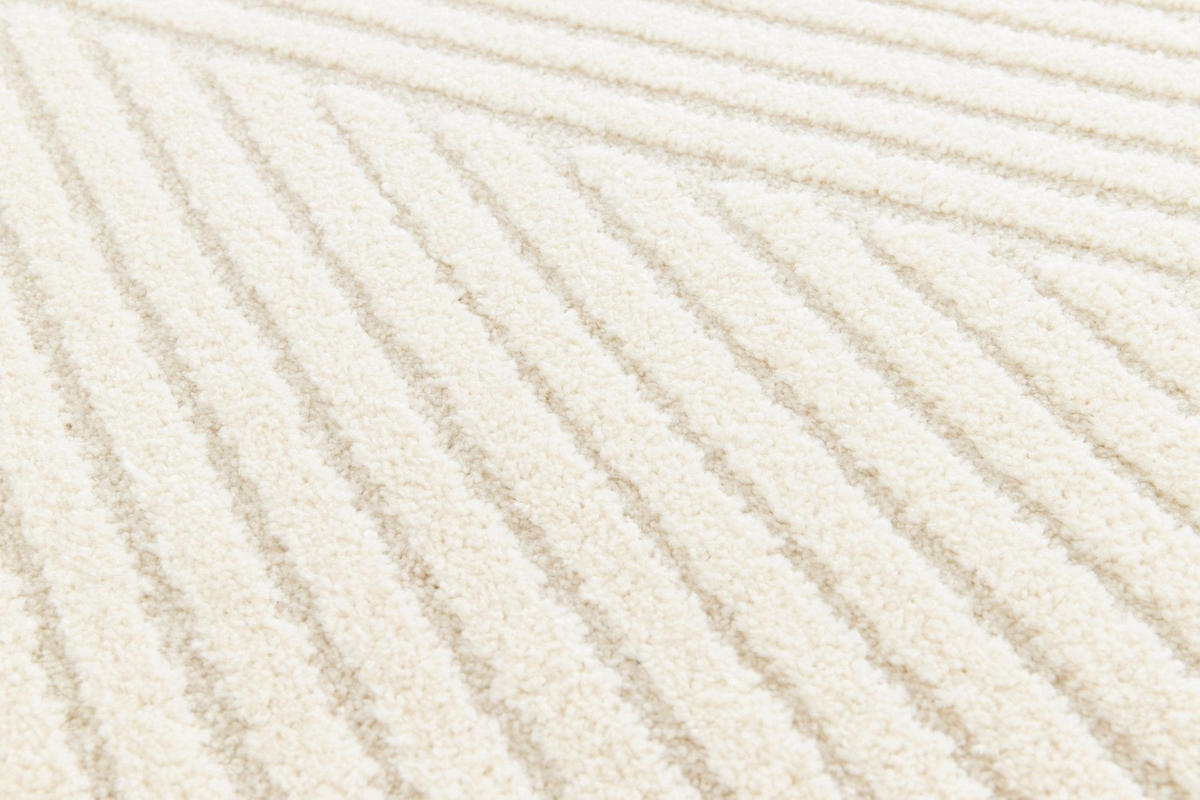 TEPPICH Design Relief-Effekt beige - Beige, Textil (160/230cm) - AFK Living