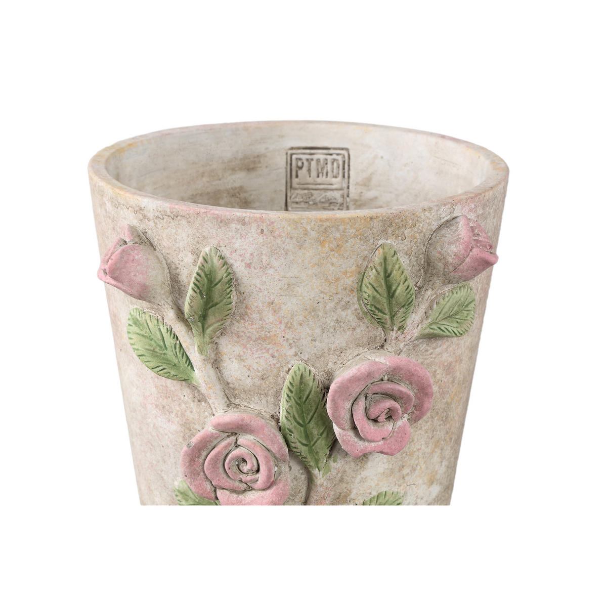 TOPF Annastasia Beige 20/20/20cm - Beige, Stein (20cm) - PTMD Collection