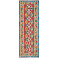 HANDWEBTEPPICH Kelim Gashgai Rot 241/83 cm Schurwolle - Rot, Textil (83/241cm) - Looma
