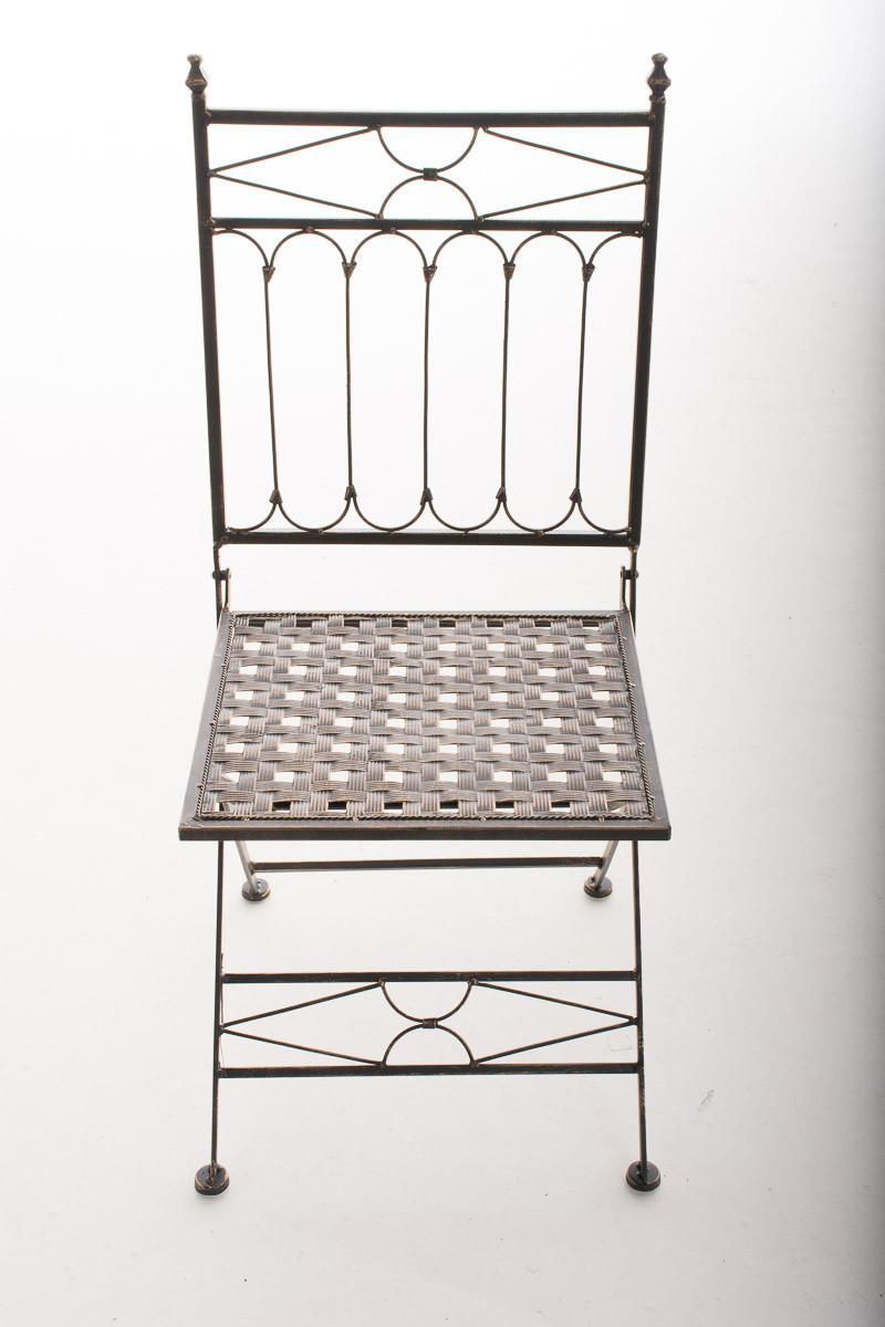 GARTENKLAPPSTUHL Metall Bronze - Bronzefarben, Metall (40/95/40cm) - CLP