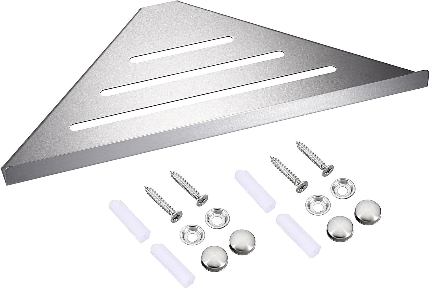 DUSCHREGAL , 30 cm, Silber Eckduschablage - Silberfarben, Metall (19/1.5/30.5cm) - BELZ