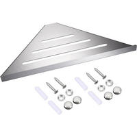 DUSCHREGAL , 30 cm, Silber Eckduschablage - Silberfarben, Metall (19/1.5/30.5cm) - BELZ