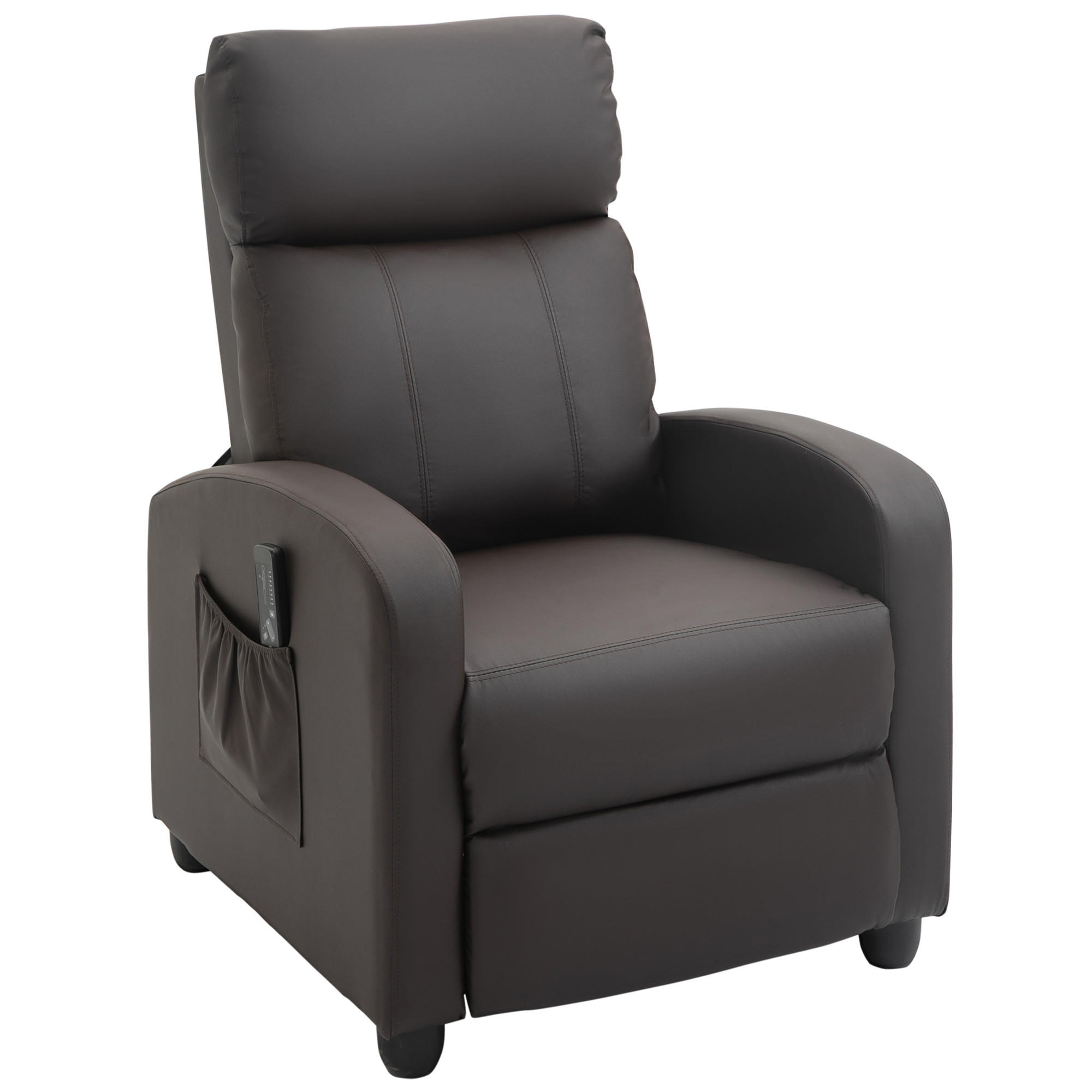 MASSAGESESSEL Kunstleder Schaumstoff Braun - Schwarz/Braun, Kunststoff (88/98/68cm) - HOMCOM