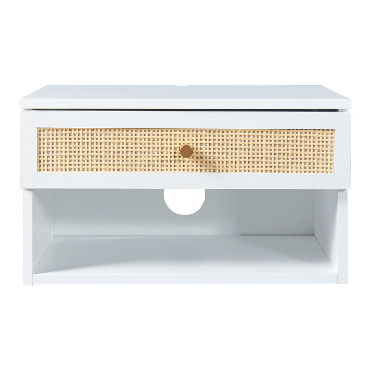 WANDREGAL Eiker - Goldfarben/Weiß, Holzwerkstoff/Kunststoff (31.5/23/40cm) - [en.casa]