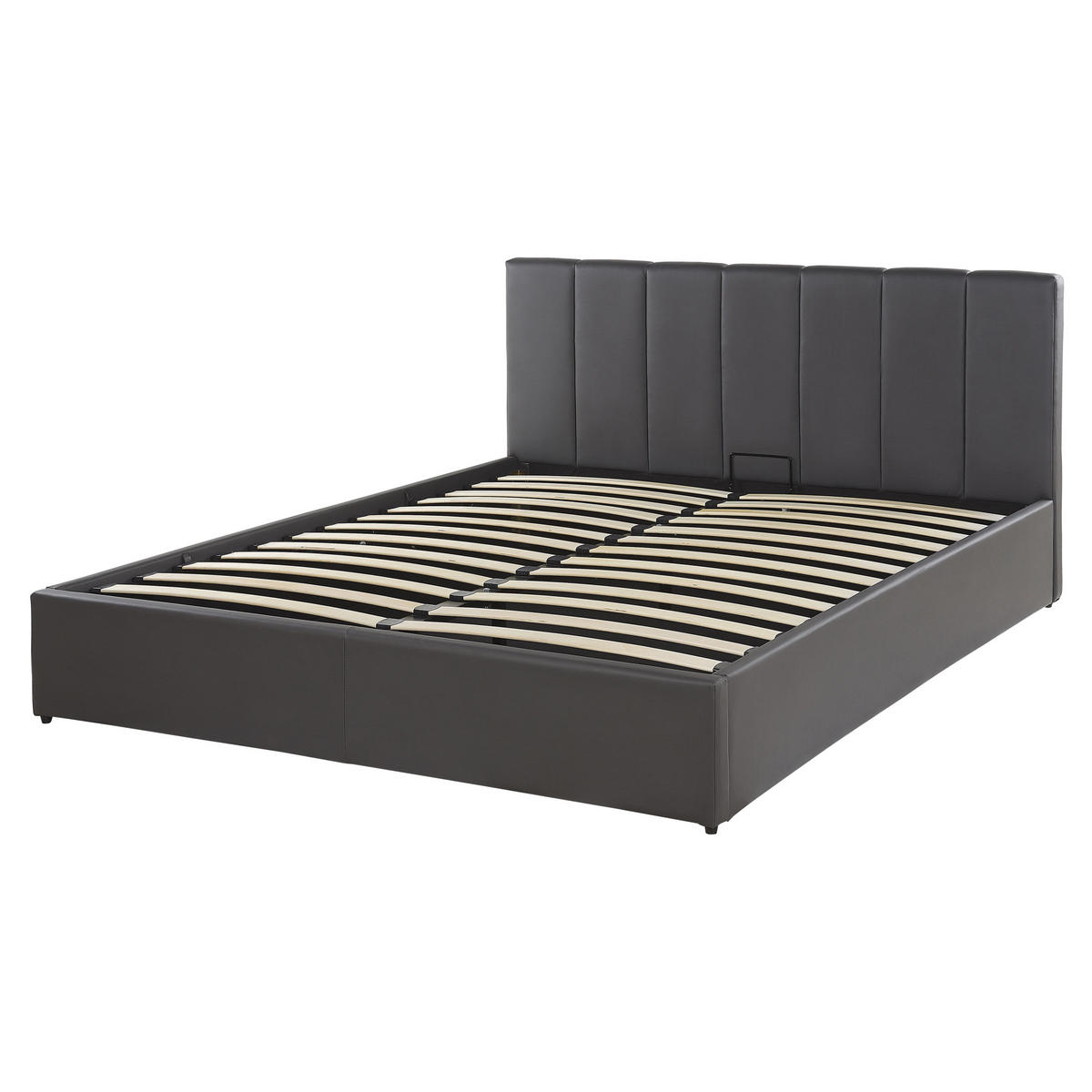 BETT 160/200 cm Dunkelgrau Dreux - Dunkelgrau, Textil (160/200cm) - Beliani