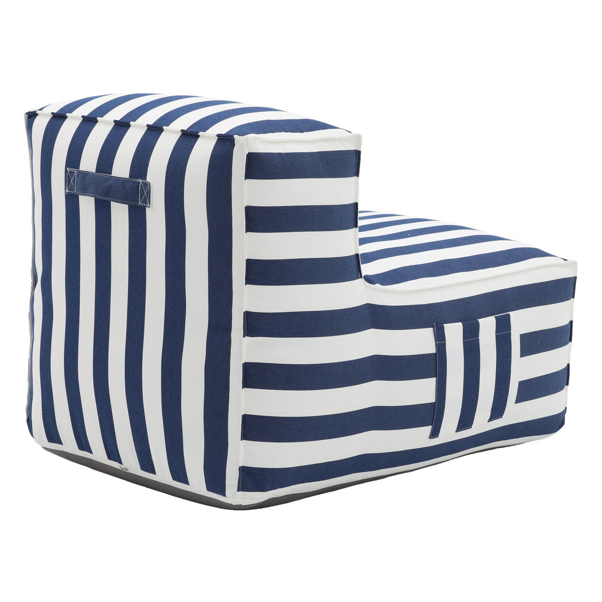OUTDOOR Sitzsack SOFT mit Rückenlehne für Garten & Terrasse, blau - Blau, Textil (70/75/100cm) - Muffo