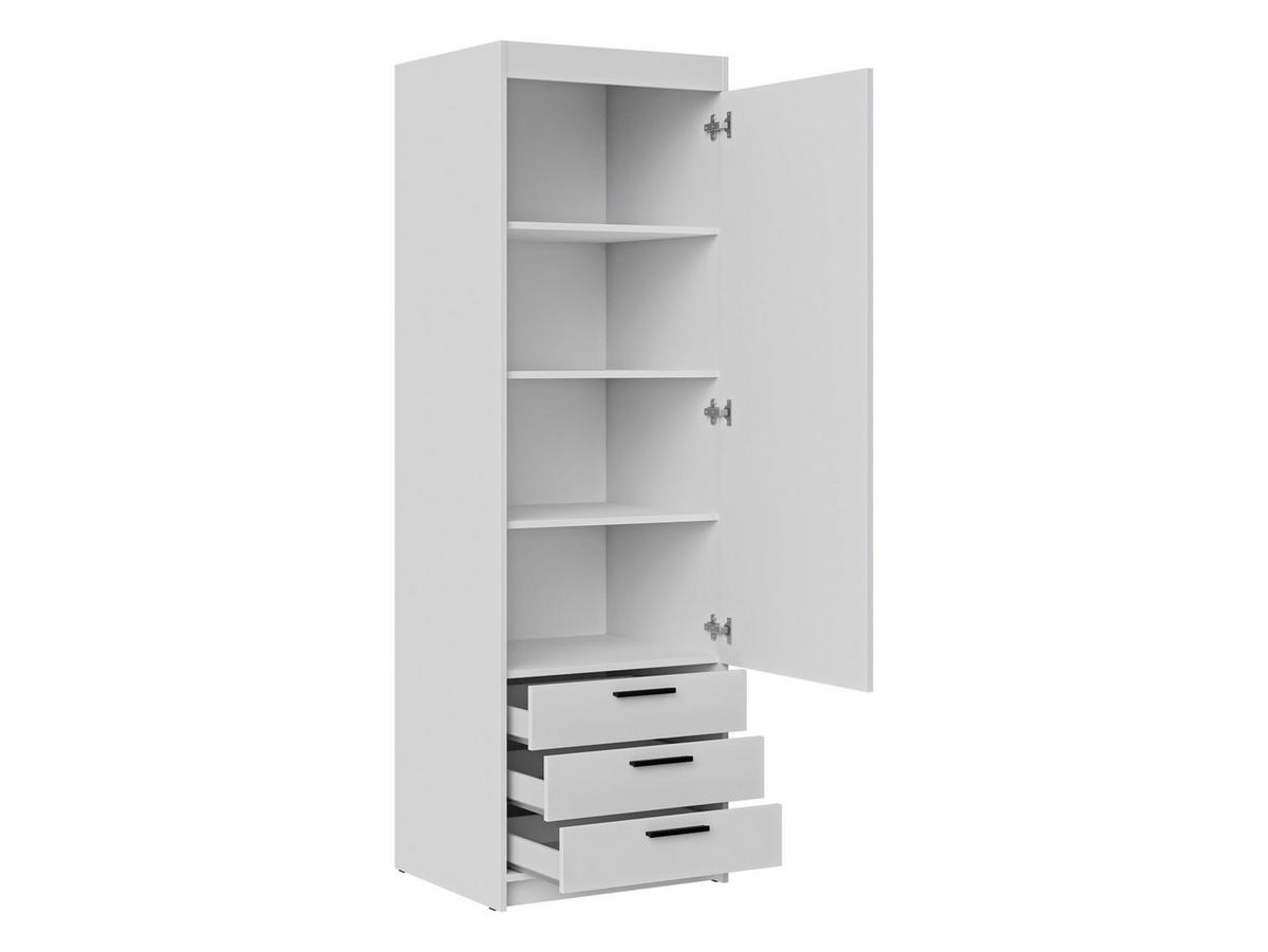 KLEIDERSCHRANK Elena 1D3S - Silberfarben/Sonoma Eiche, Holzwerkstoff/Kunststoff (60/191/53cm) - MIRJAN24