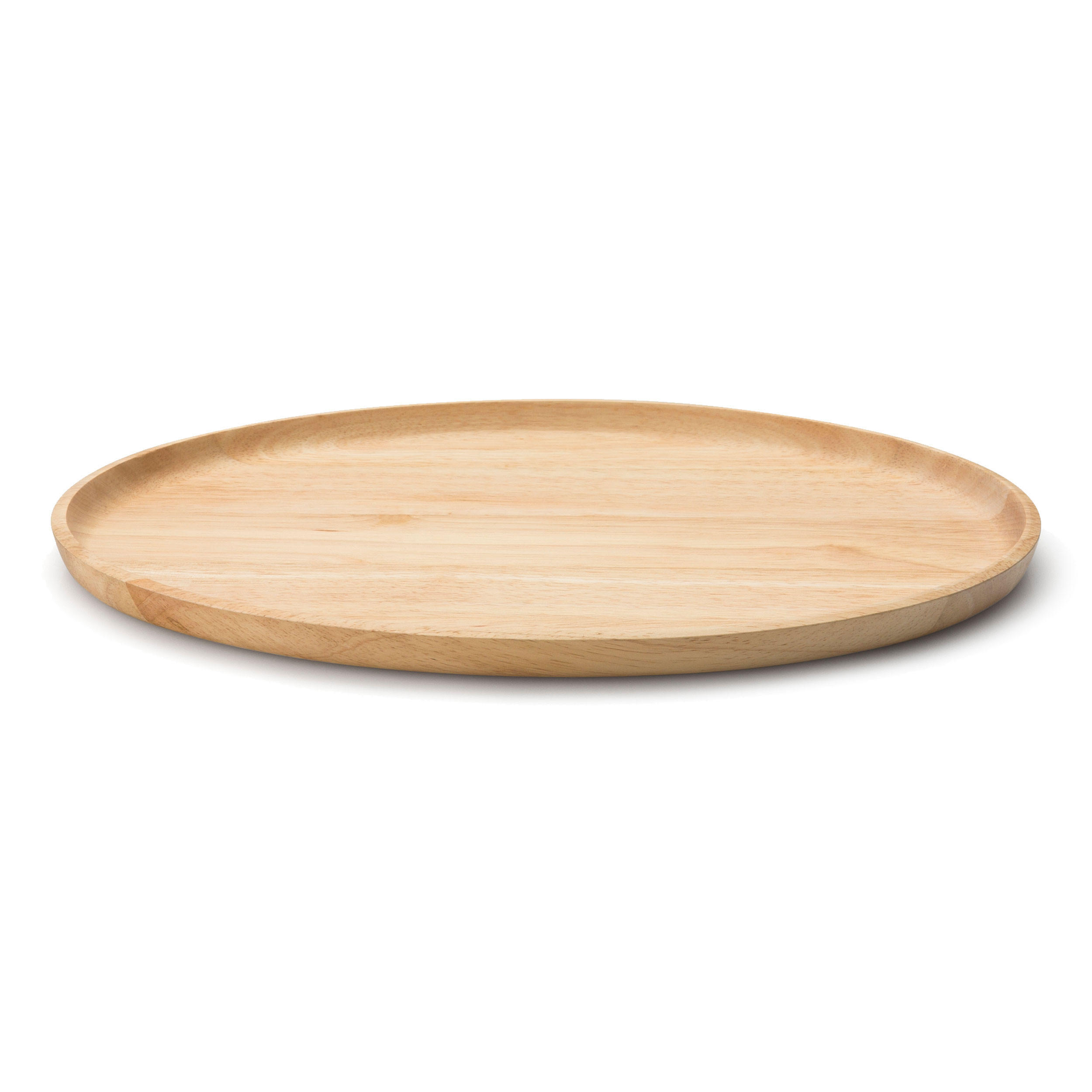 TABLETT Oval, Gummibaumholz, 36.5 x 25 cm - Braun, Holz (25/3/37cm) - Continenta